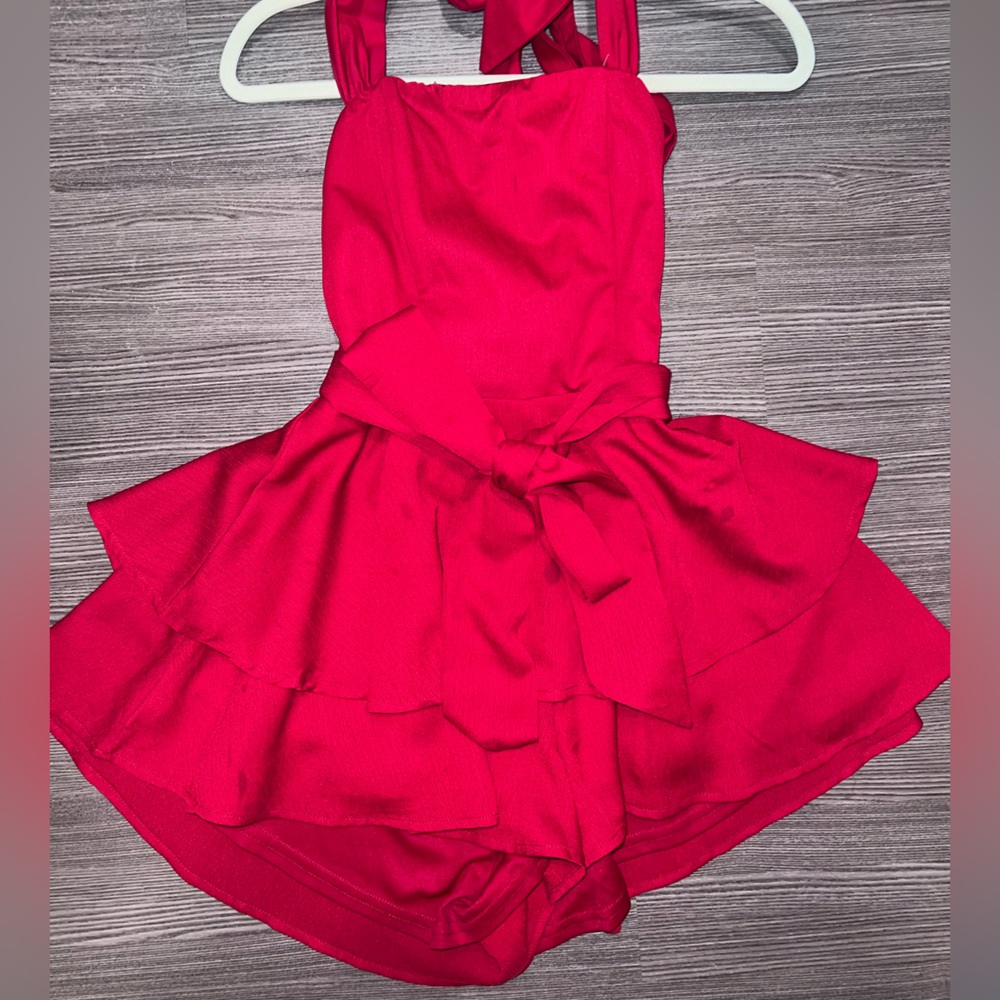 Showpo romper with halter neck and bow